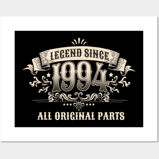 Retro Vintage Birthday Legend Since 1994 Posters and Art